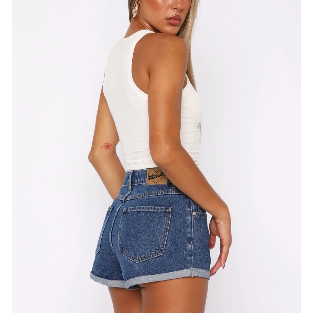 Missin' Something Denim Shorts Cobalt Blue Wash Small